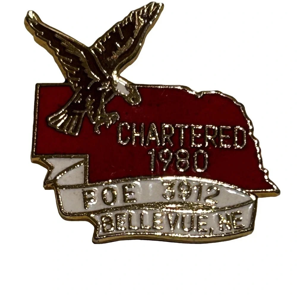 Vintage Fraternal Order of the Eagles 3912 Bellevue, Nebraska Lapel Pin